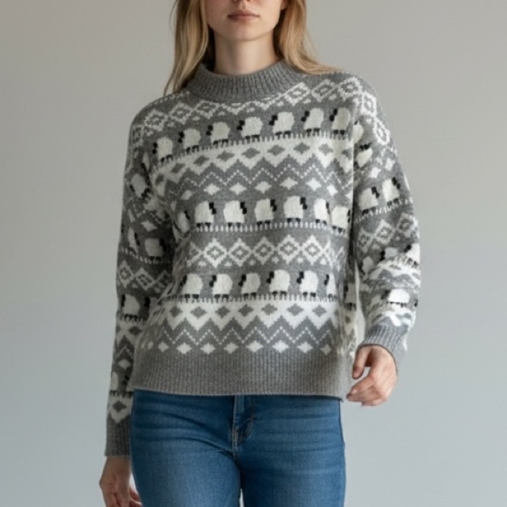 Jules & Leopold Cottagecore Sheep Theme Knit Sweater